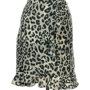 Jack by BB Dakota Cream Black Wrap Midi Skirt